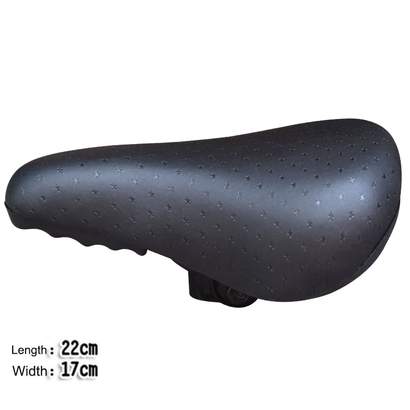 black with star Велосипедное седло, детское переднее сиденье, седло из водонепроницаемой кожи, безопасное детское сидение для мотоцикла, подушка, коврик для велосипеда, велосипедное седло - Цвет: black with star