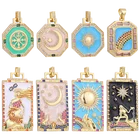 Juya рукоделие эмаль принадлежности для подвесок греческий бог фигура сглаза Подвески в виде Луны, звезды для DIY Роскошный воротник ювелирное изделие