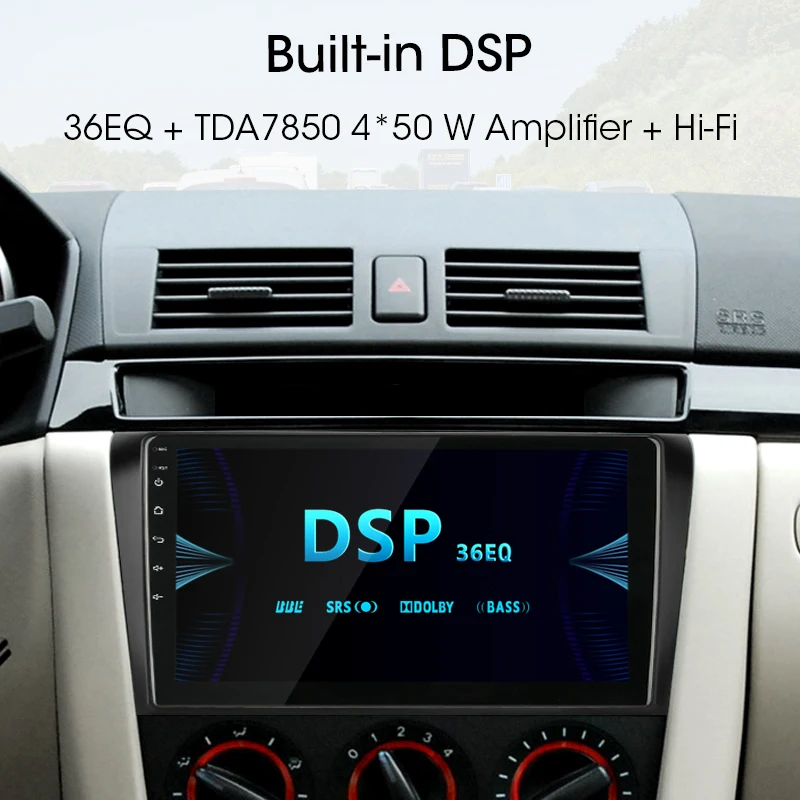 Android 8,1 2 din Автомобильный Радио мультимедийный плеер для Mazda 3 2004-2009 maxx axela RDS DSP навигация gps головное устройство авто стерео