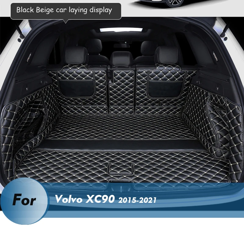 

Custom Leather Car Trunk Mats For Volvo XC90 2015-2021 5 Seats Rear Trunk Floor Mat Tray Carpet Mud