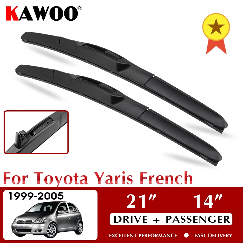 

Автомобильные стеклоочистители KAWOO для Toyota Yaris French 1999-2005 лобовое стекло аксессуары для переднего стекла 21 "+ 14" LHD RHD