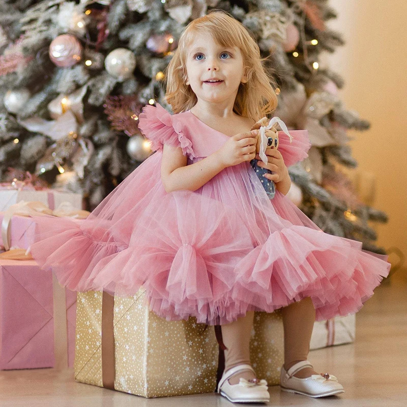 2022 Christmas Baptism Newborn 1 Year Birthday Dress For Baby Girl Colorful Princess Party Dresses Child Costumes 3 6 8 Month
