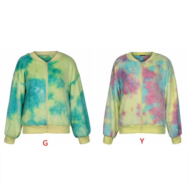 Женская Повседневная плюшевая куртка со стоячим воротником и молнией спереди с