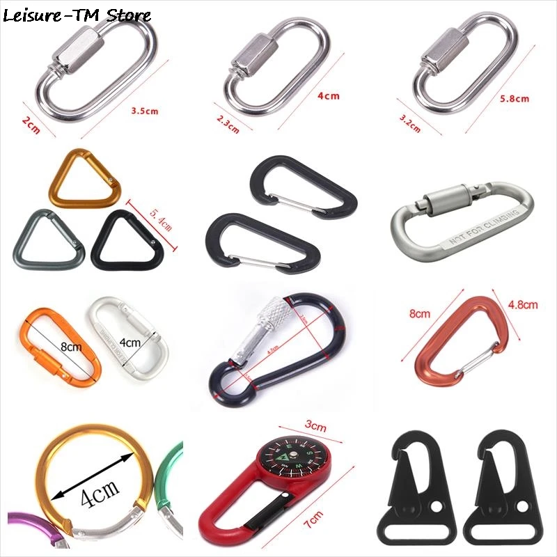 

1/2/4/5/10Pcs Portable Climbing Connector Snap Hook Keychain Mountaineering Buckle Locking Carabiner Outdoor Camping Equipment
