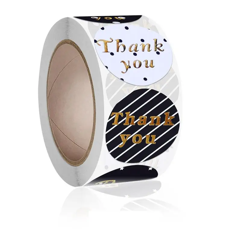 

Black&White Thank You Stickers for Parties 500pcs 1''Wedding Sticker Seal Labels Stationery Sticker Baking Gift Bag Decorative