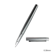 new listing fashion luxury quality stainless steel business office fountain pen student school stationery supplies ink pens