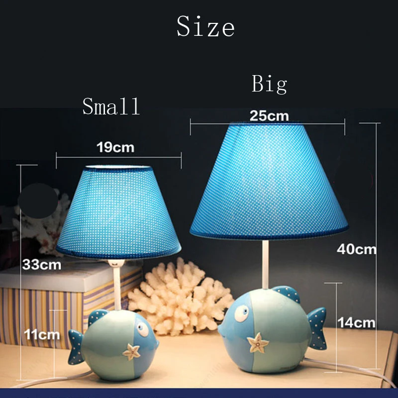 Настольные лампы с мультяшными рыбками современные светодиодные осветительные