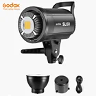 Светодиодный светильник Godox для видеосъемки, светильник для студийной записи, SL60W, 33000K, белый, непрерывный, светильник, крепление Bowens