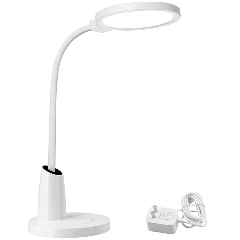 

LED Desk Lamp, Dimmable Bright Flexible Gooseneck Table Lamps for Home Office Study, Eye-Caring Desk Light US Plug