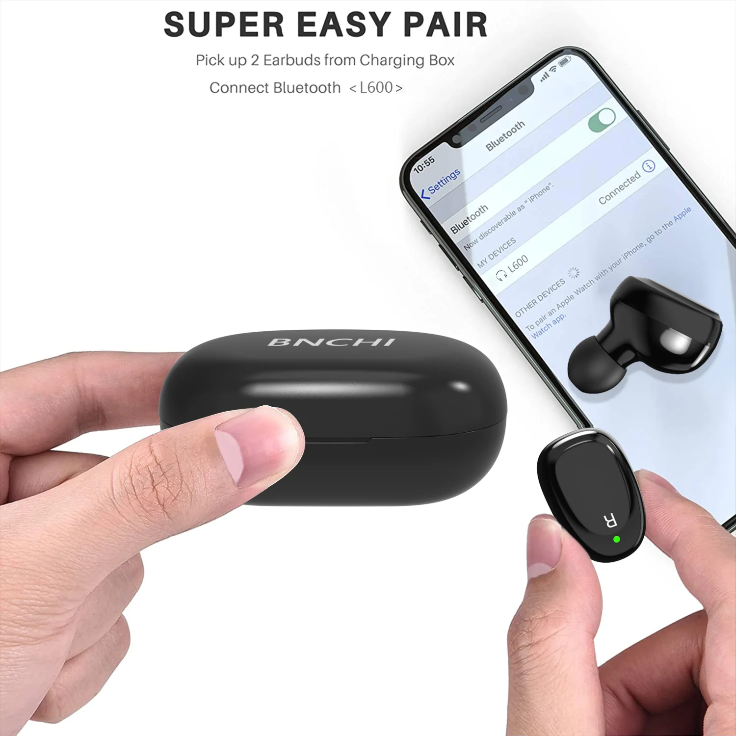 

5Pcs/Lot Wireless Headphones Qualcomm Chips Bluetooth 5.0 Earphones Metal Charging Case Hifi Stereo Sound Easy To Pair