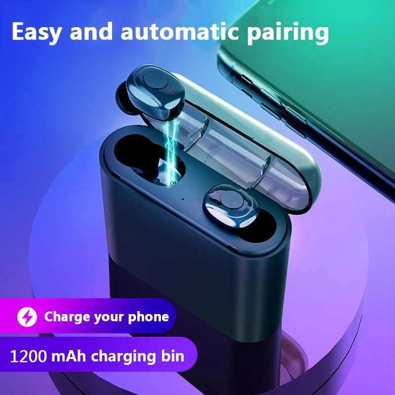 Мини TWS Bluetooth 5 0 наушники стерео беспроводные HIFI Звук спортивные с микрофоном для