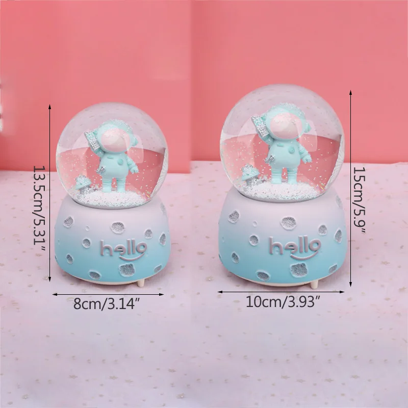 

Creative Spaceman Snow Globe Crystal Ball Rotating Music Box Christmas Decoration For Home Home Decoration Accssories