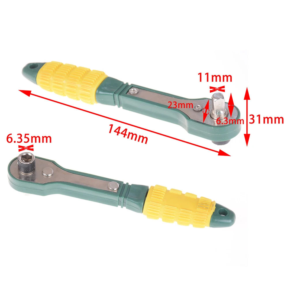 

1PC Portable Multifunctional Mini 1/4 Head Screwdriver Pole 6.35 Quick Ratchet Socket Wrench Multiple Function Tool HR 144mm