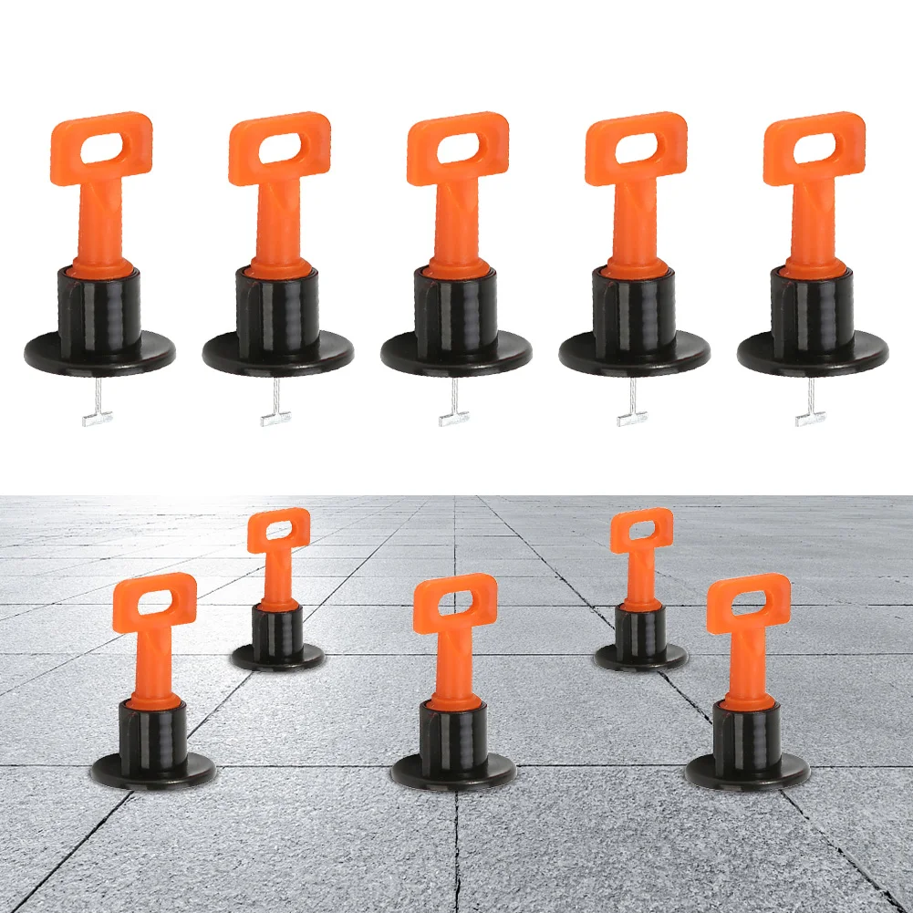 

50pcs/set T Type Reusable For Construction Tile Leveling System Kit Multifunction Walls Building Leveler Spacers Floors