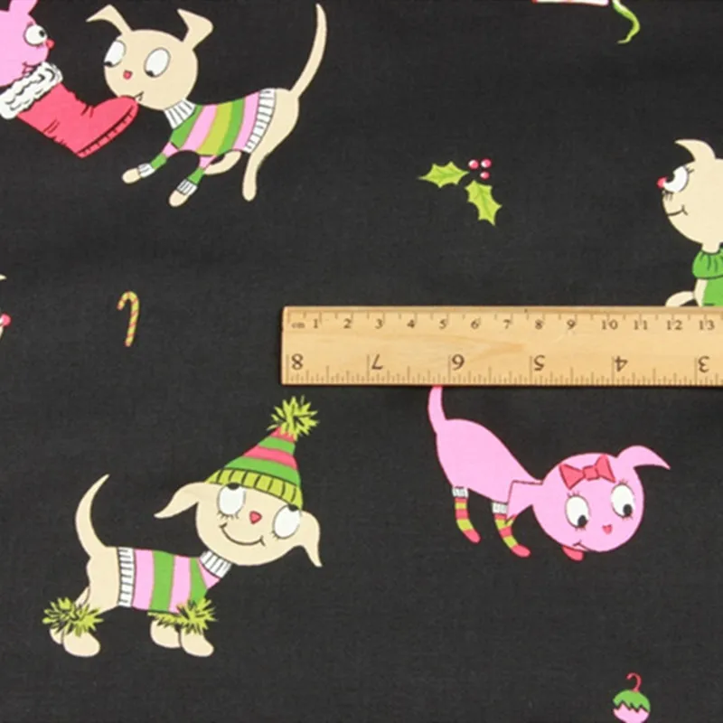 Половина метра 100% хлопок мультфильм собака печать парча ткань ручной работы DIY