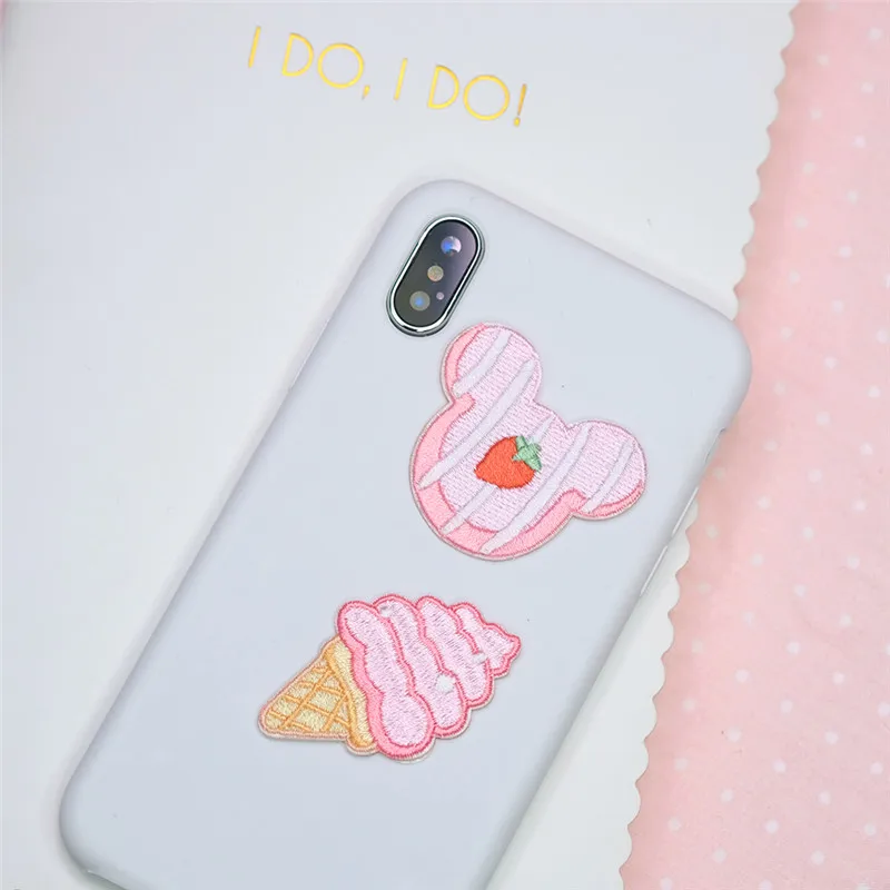 1 шт. пончик Icecream печенья вышивка ремонт сумка с патчем куртка джинсы мультфильм железо заплатка для одежды небольшой клей стикер