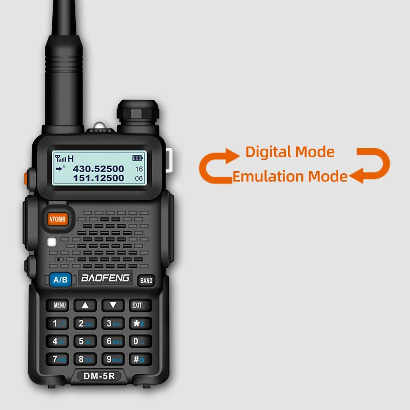 Портативная рация Baofeng DMR DM-5R 50 км Любительский передатчик 10 Вт 2000 мАч приемник