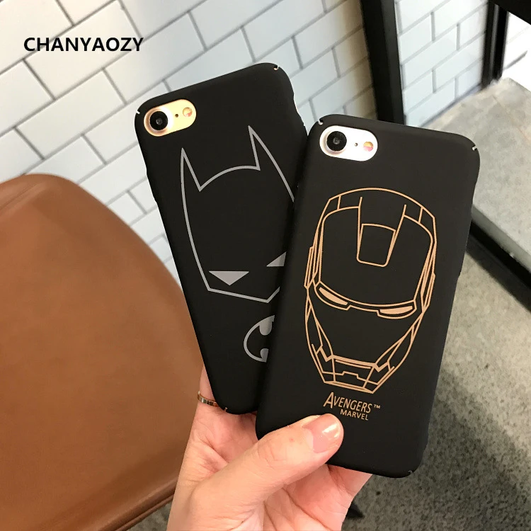 Marvel Бэтмен железный человек чехол для iphone XR XS MAX 8 7 6 S plus жесткая пластиковая