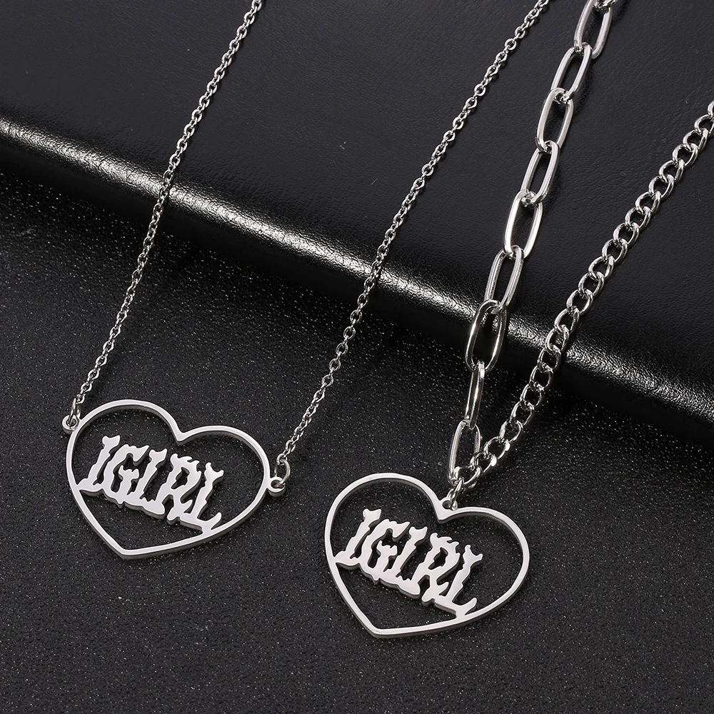 Ожерелье с подвеской в виде сердца из нержавеющей стали | Украшения и аксессуары