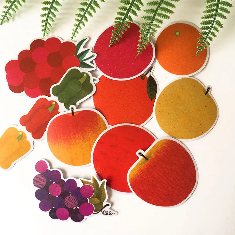 28Pcs/Set Hand Draw Fruit Sticker Vellum Paper DIY Craft Scrapbooking Album Junk Journal Planner Decorative Stickers | Канцтовары для