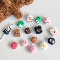 cable bite protective cartoon dinosaur biscuit faceless male phone cord cover suitable for iphone huawei xiaomi cord protector