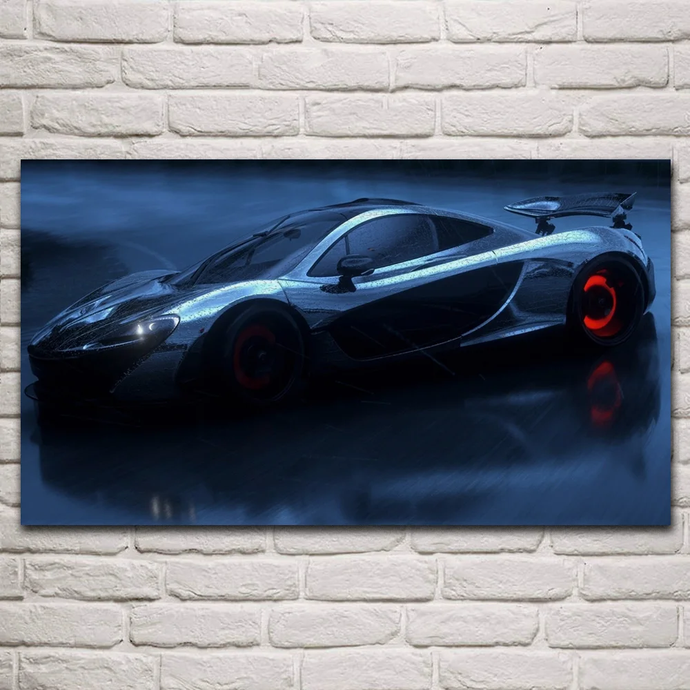 

supercar racing fantasy red brake glow motor sport car artwork posters on the wall picture home living room decoration KQ011