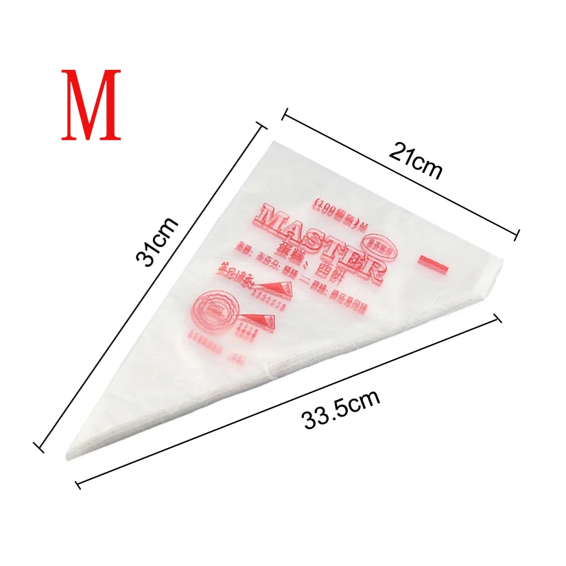 Одноразовый кондитерский мешок для крема размером M/L 100 шт./лот инструменты