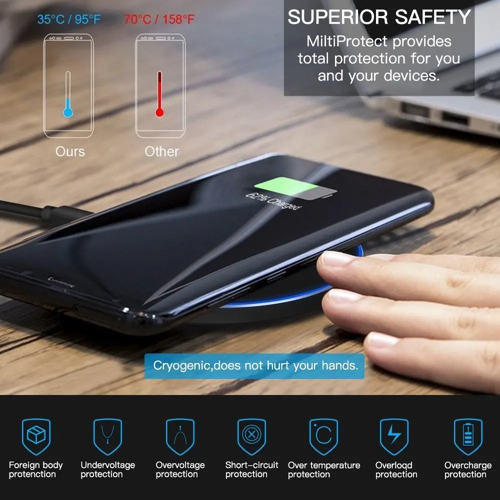 10 Вт Светодиодный светильник Qi Беспроводное зарядное устройство для mi x 2s 8 9t 9se cc9 k20 pro mi 8 mi 9t redmi note 7 pro iphone 8 X XS XR 11