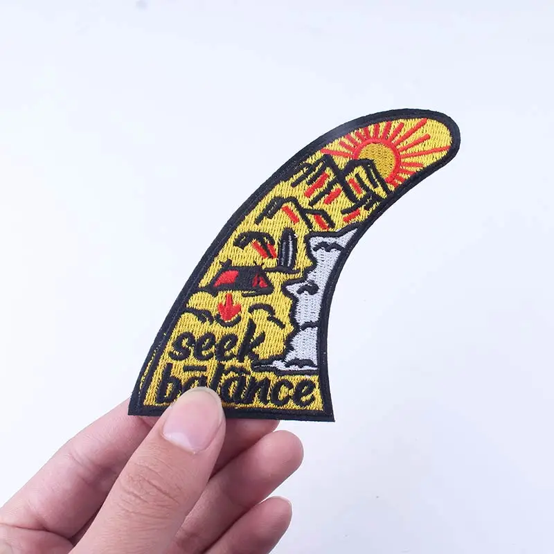 Горы вышивка волна кактус гладить на патчи для одежды Бесплатная доставка защита