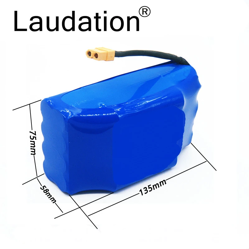 Laudation 36V 6.4AH 6400mAh Высокая дренажная 2 колеса 10S 2P Электрический скутер балансировка