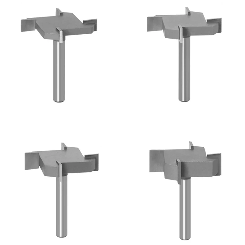 

4 Edge T Type Slotting Cutter Woodworking Tool Router Bits for Wood Industrial Grade Milling Cutter Slotting