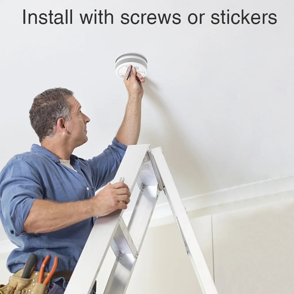 CPVan SM05W WiFi детектор дыма Tuya APP контроль безопасности пожарная защита беспроводной