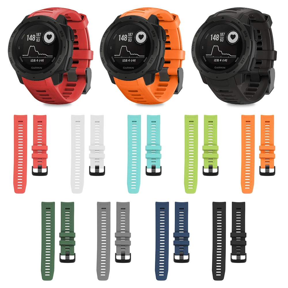 MIIQNUS силиконовый ремешок для часов Garmin Instinct Смарт часы классические