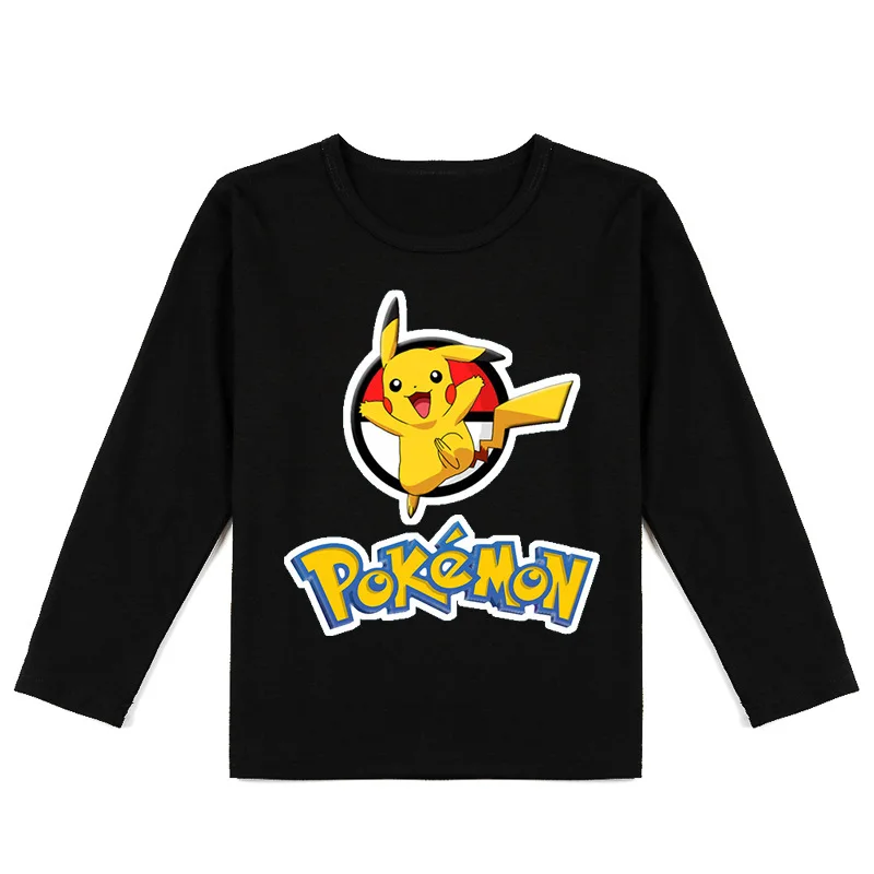 Футболки с изображением Пикачу футболки для мальчиков Модная хлопковая футболка