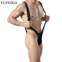 yufeida sexy men undershirts bodysuits lingerie wrestling singlet jumpsuit thongs leotard mens underwear male sleepwear clubwear