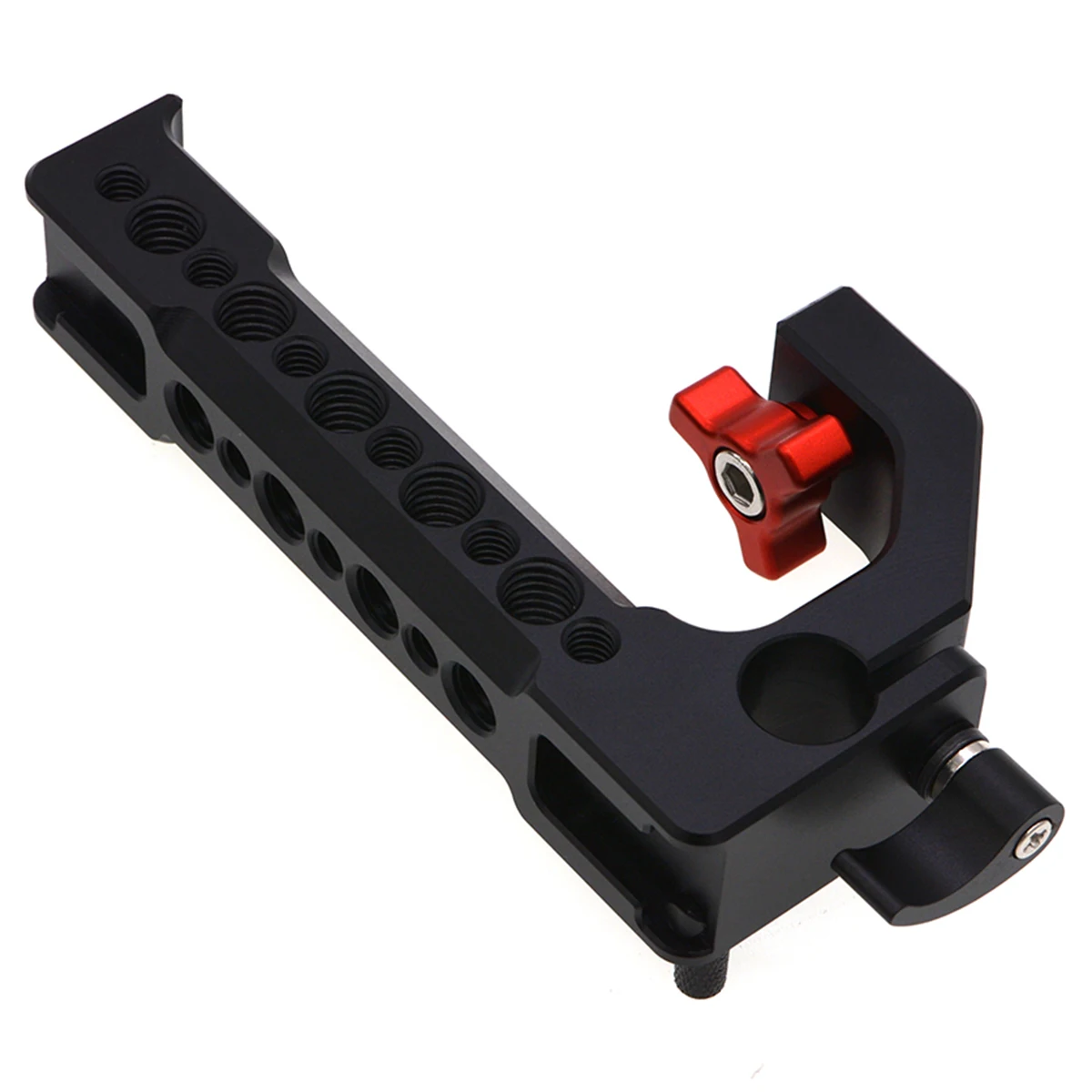 

Top Handle Grip Mount Adapter Cold Hot Shoe Cheese Handle Built In Rod Holes Anti-Off Cold Shoe Adapter Mount For DSLR Camera​