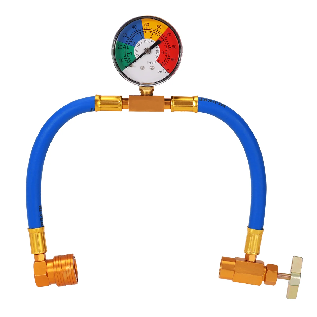 

WINOMO Air Conditioning Refrigerant Charging Hose with Gauge for Car (1/2 Thread for American and Europe)