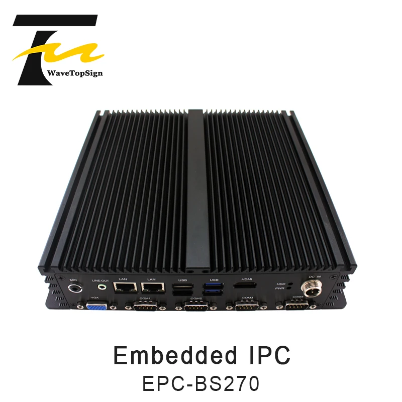 WaveTopSign Embedded IPC EPC BS270 CPU Бортовой Intel®Процессор Bay Trail D J1900 2 0 ГГц с поддержкой mSATA и SSD 5