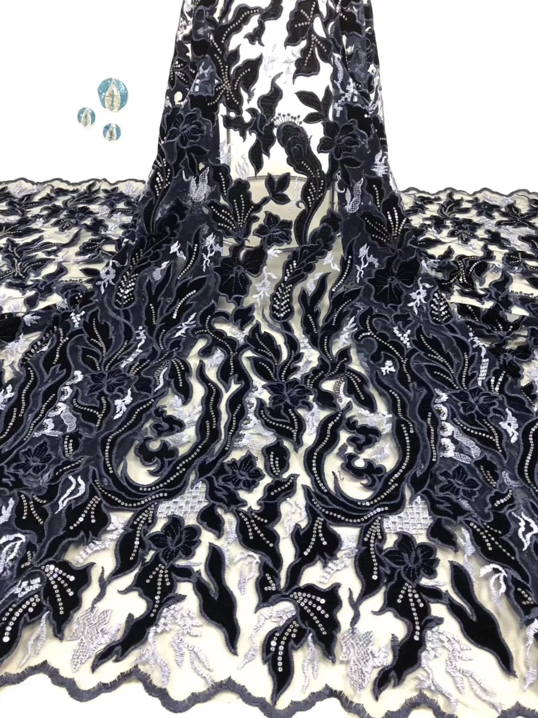 

Groen 2020 Nieuwste Franse Nigeriaanse Veters Stoffen Hoge Quaity Organza Kant Stof Met Pailletten Voor Wedding Party Dress