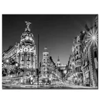 5d полноразмерная Алмазная картина сделай сам, черно-белая, Мадридский город в ночное время в Испании, Главная улица, украшение для дома E384
