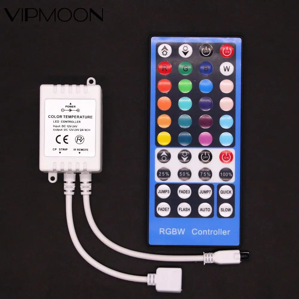 Новогодний светодиодный диммер 12-24 В 40 кнопок 5 контактов ИК-пульт дистанционного