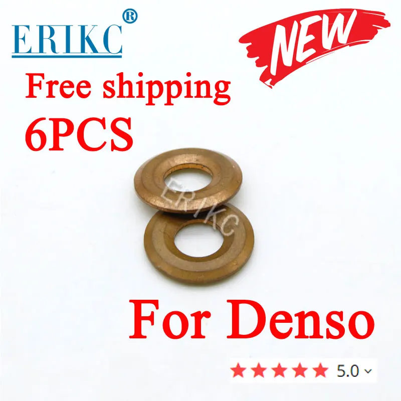 6PCS 23670-0L050 Common Rail Injector Nozzle Copper Washer Fuel Injection Heat Shield Rings for Denso Toyota Hilux E1022016 - купить по