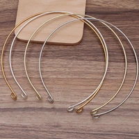 5pc 150mm metal hoop wire circle adjustable headband bezel with clasp ring for diy jewelry making metal choker collar supplier