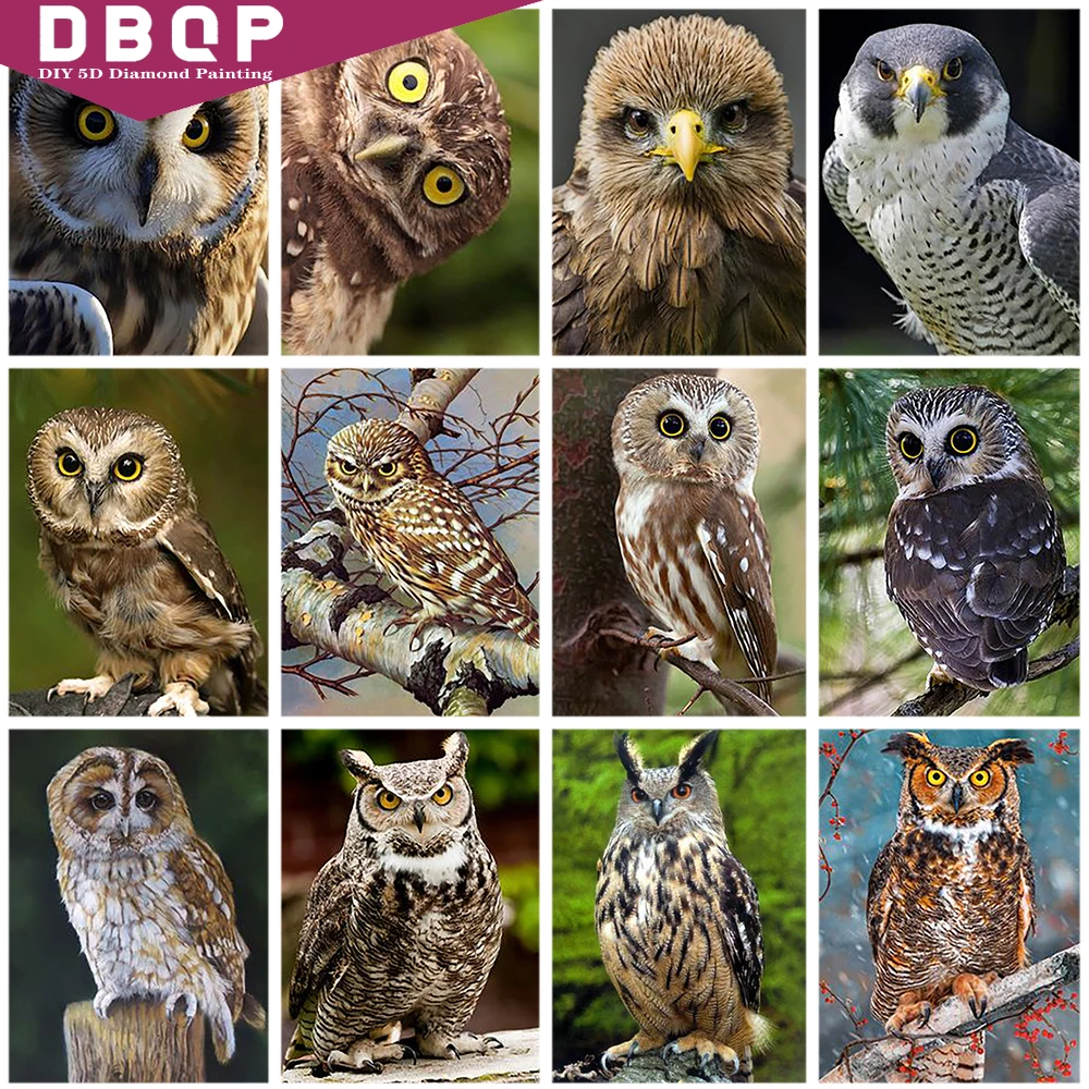

Diamond Painting New Owl 5D Diamond Embroidery Cross Stitch Animal Rhinestones Mosaic Sale Home Decortion Gift