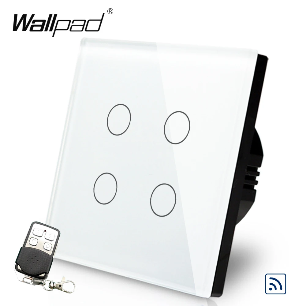 4 х канальный пульт дистанционного управления 110 250 В Wallpad из закаленного стекла