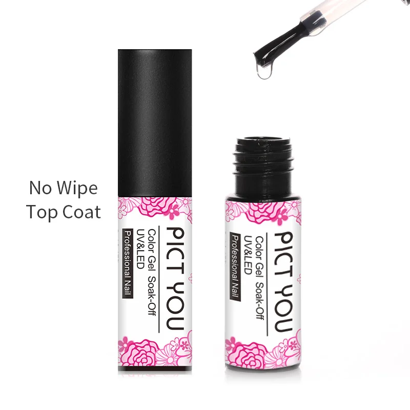 Top Coat 2 PICT YOU 5 мл голографический блеск Платина неоновый лак для ногтей Гель-лак для нейл-арта УФ светодиодный гель Varnis - Цвет: Top Coat 2