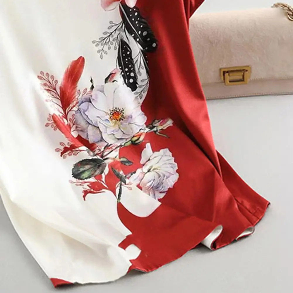 

Summer T-Shirts Floral Print Short Sleeve Women Round Neck Loose T-shirt Beautiful floral print short sleeve casual T-shirt