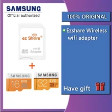 100% оригинал EZ share ezshare беспроводной wifi адаптер + samsung EVO 32 Гб 16 класс