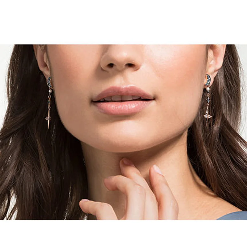 PANDOO модные очаровательные оригинальные серьги из стерлингового серебра 1:1 копия