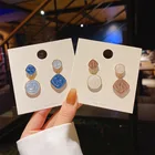 Новинка 2021, предотвращает аллергию, корейская мода, винтажная эмалированная искусственная кожа, для женщин и девушек, универсальные украшения